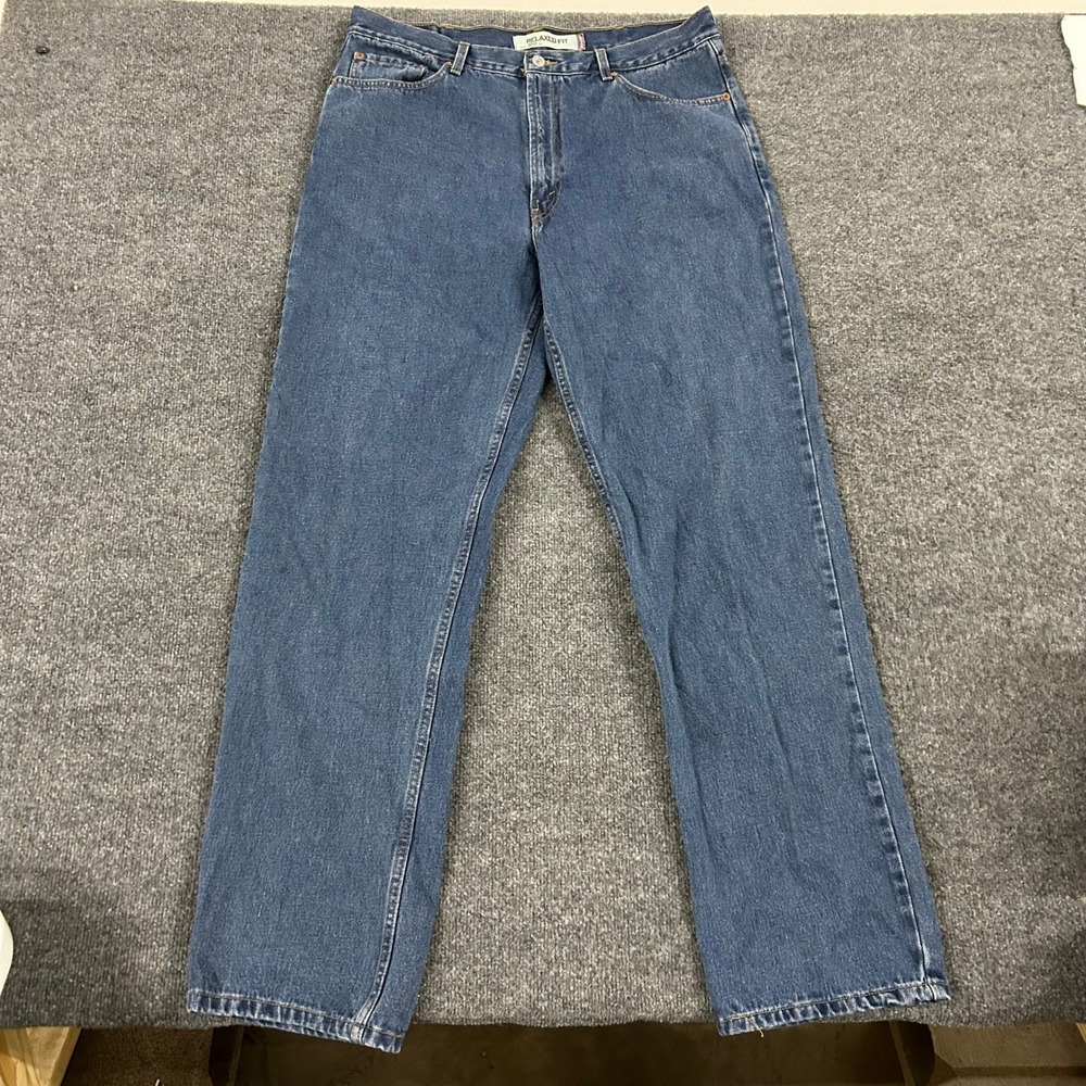 Levi's Jeans Mens Size 38x34 Blue 550 Relaxed Fit Cotton Denim Missing Pockets
